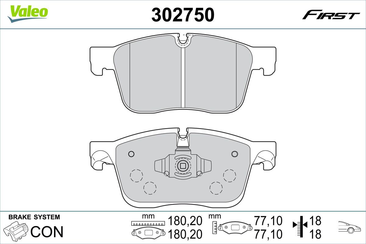 VALEO Fékbetét, mind 302750_VALEO